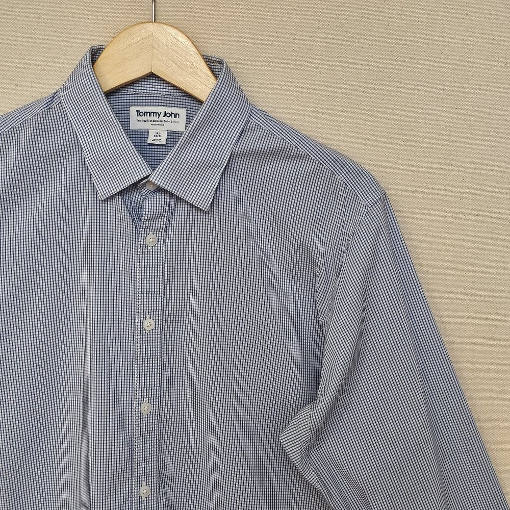 Tommy John Stay Tucked Dress Shirt Slim Fit 16.5